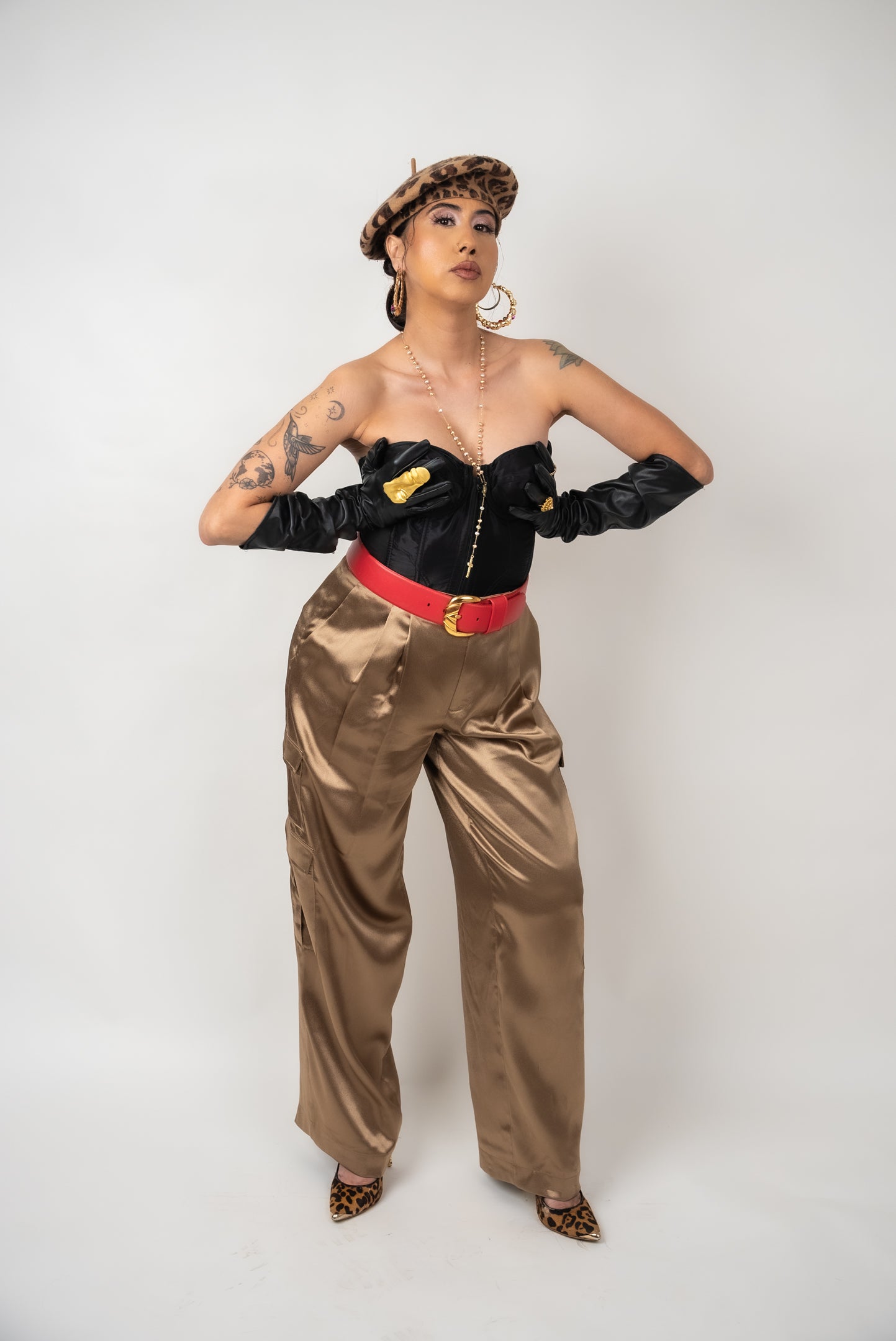 80s Black Zipper Corset