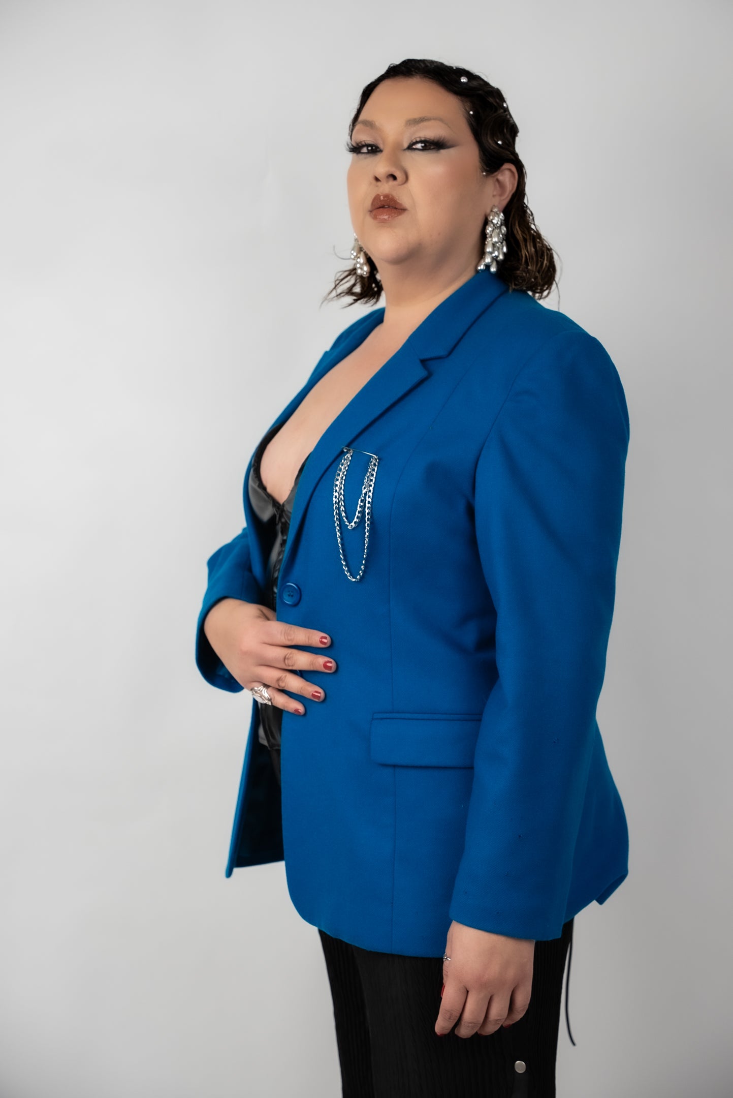 90s Wool Blue Blazer