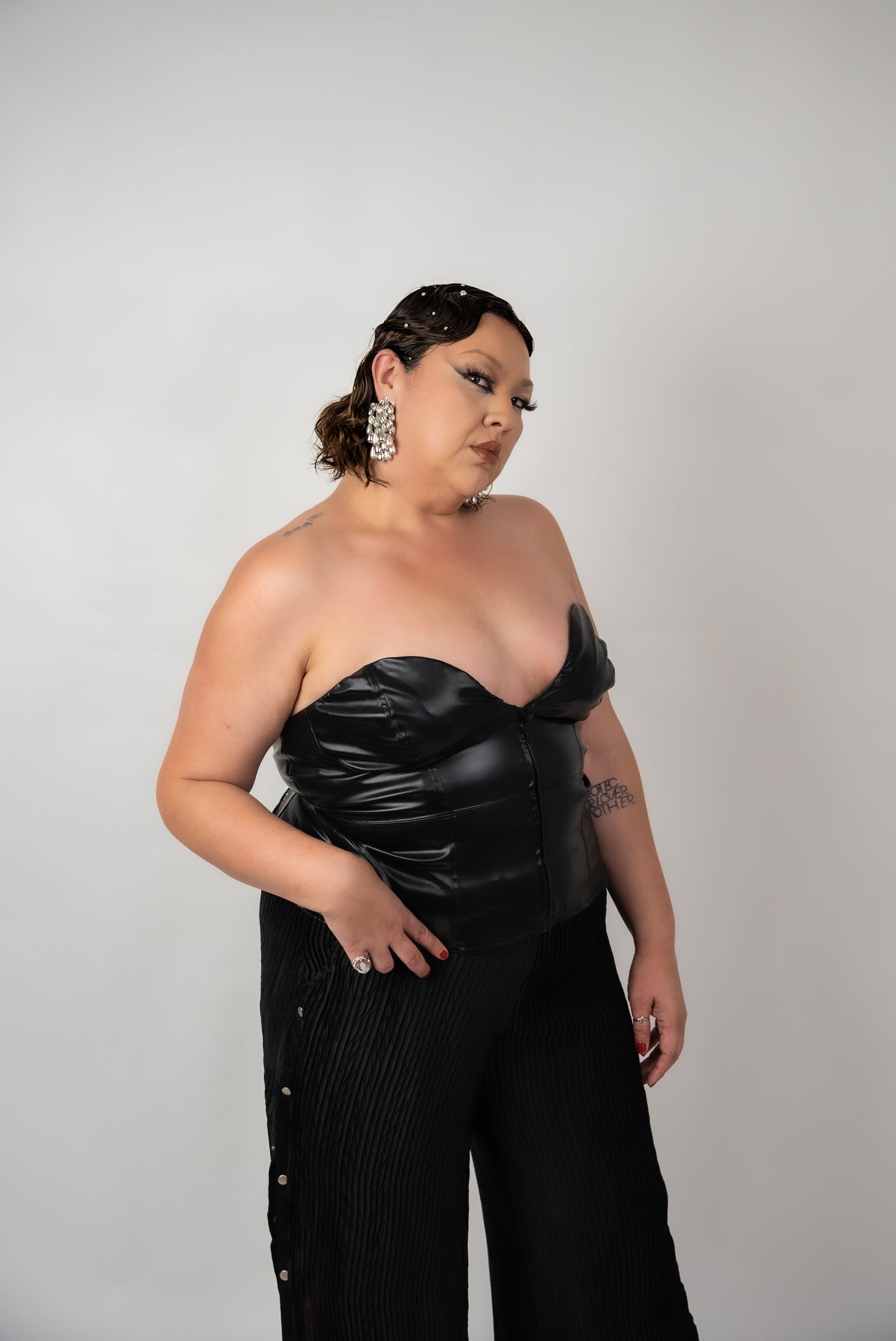 Black Lace Up Corset