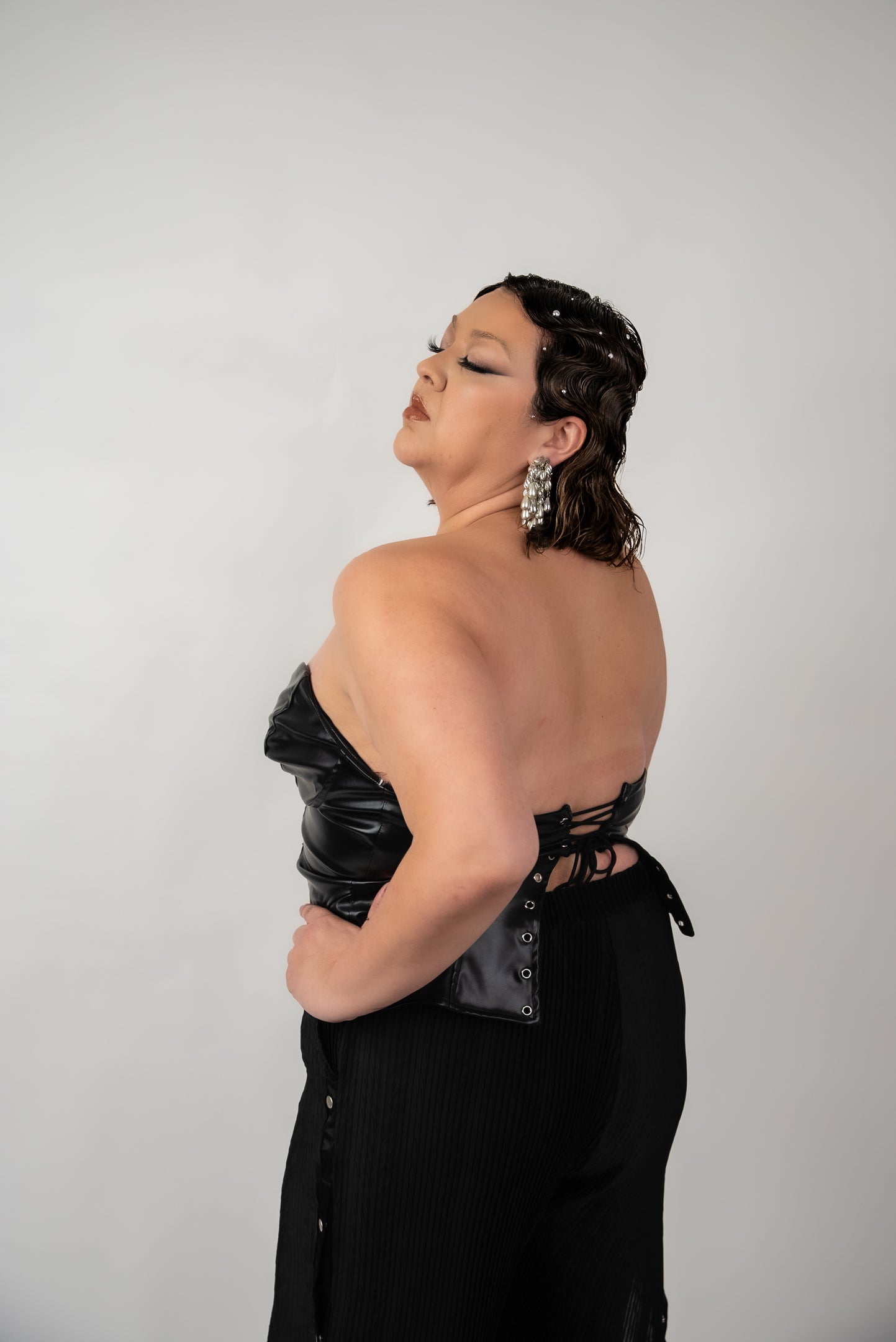 Black Lace Up Corset