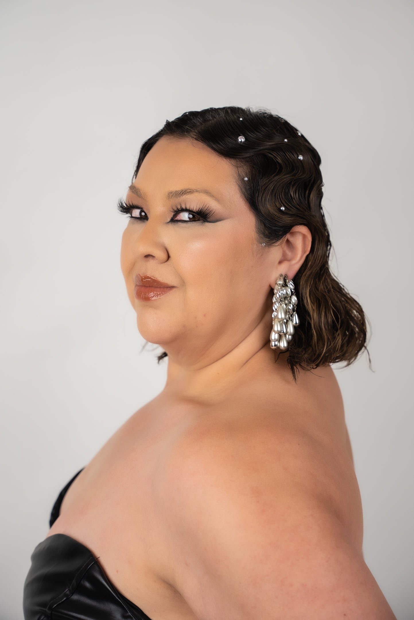 80s Metalic Silver Clip Ons