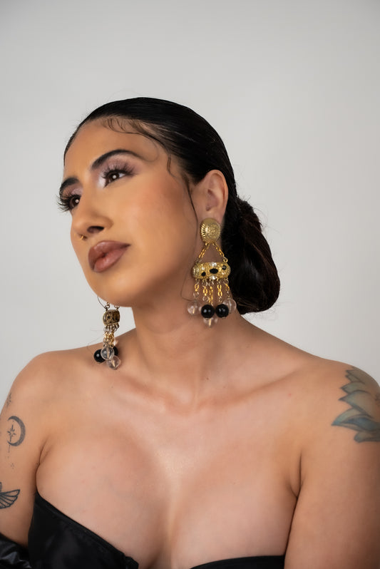 80s Gold & Black Clip Ons