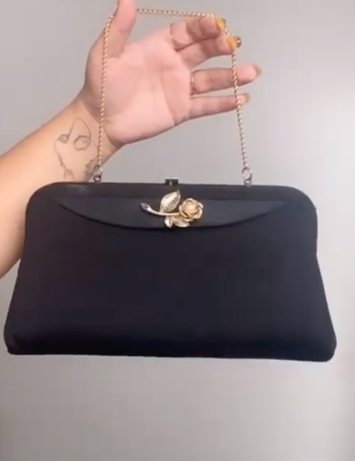 60s Black Evening Purse