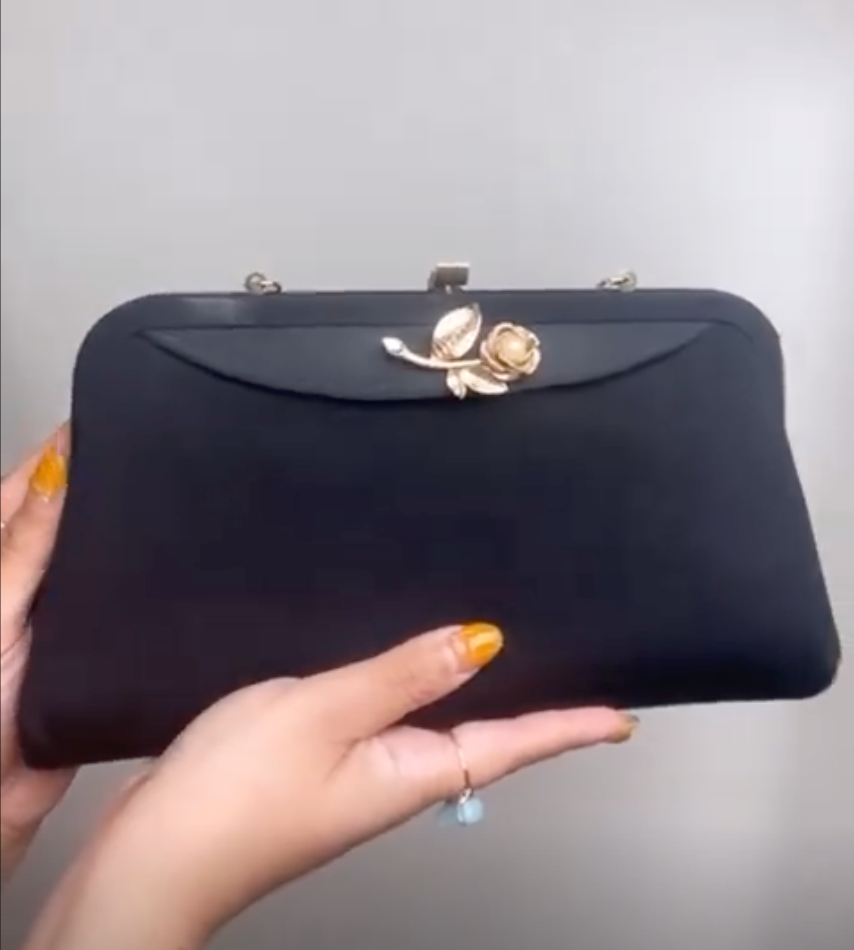 60s Black Evening Purse