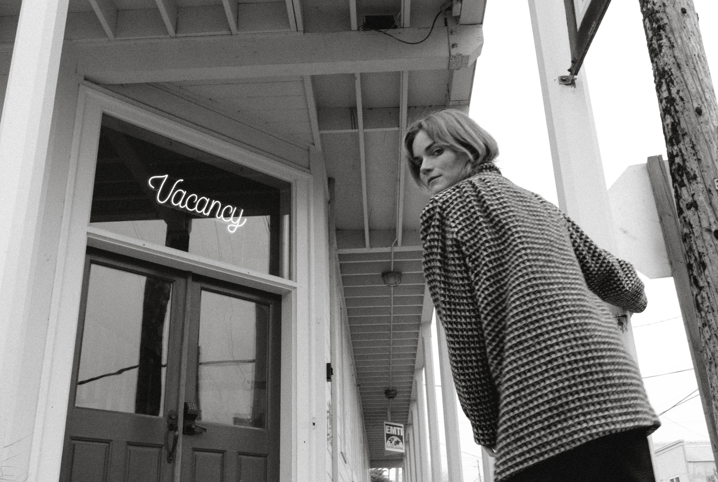 80s Wool Brown Gingham Coat