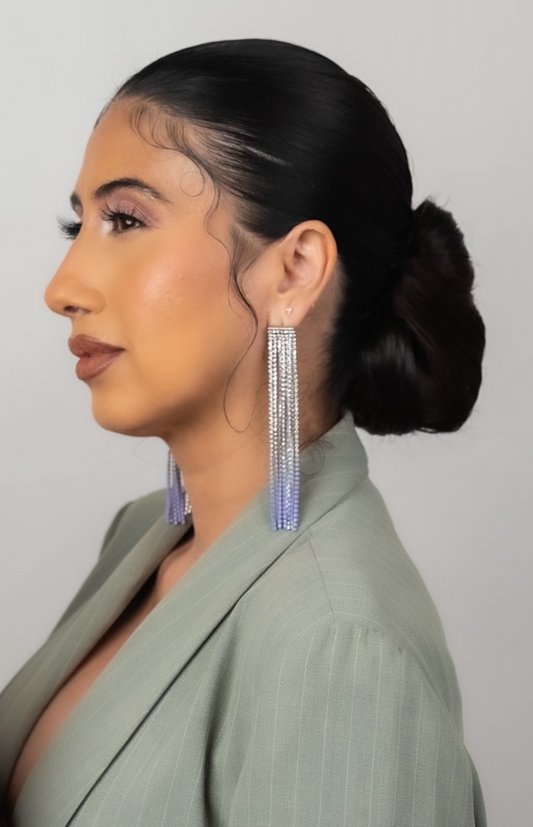 Diamond Lavender Waterfall Earring