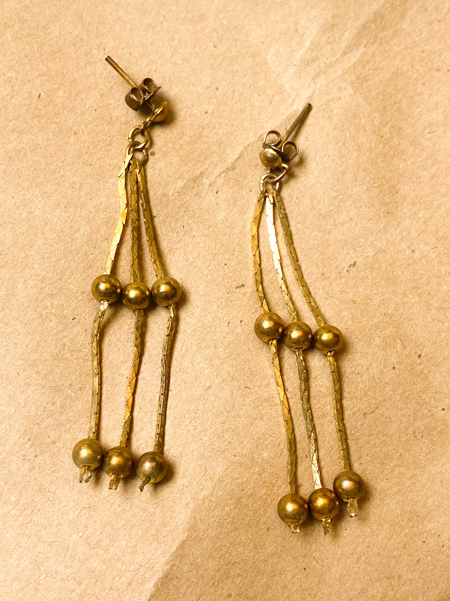 2000s Bronze Dainty Earrings