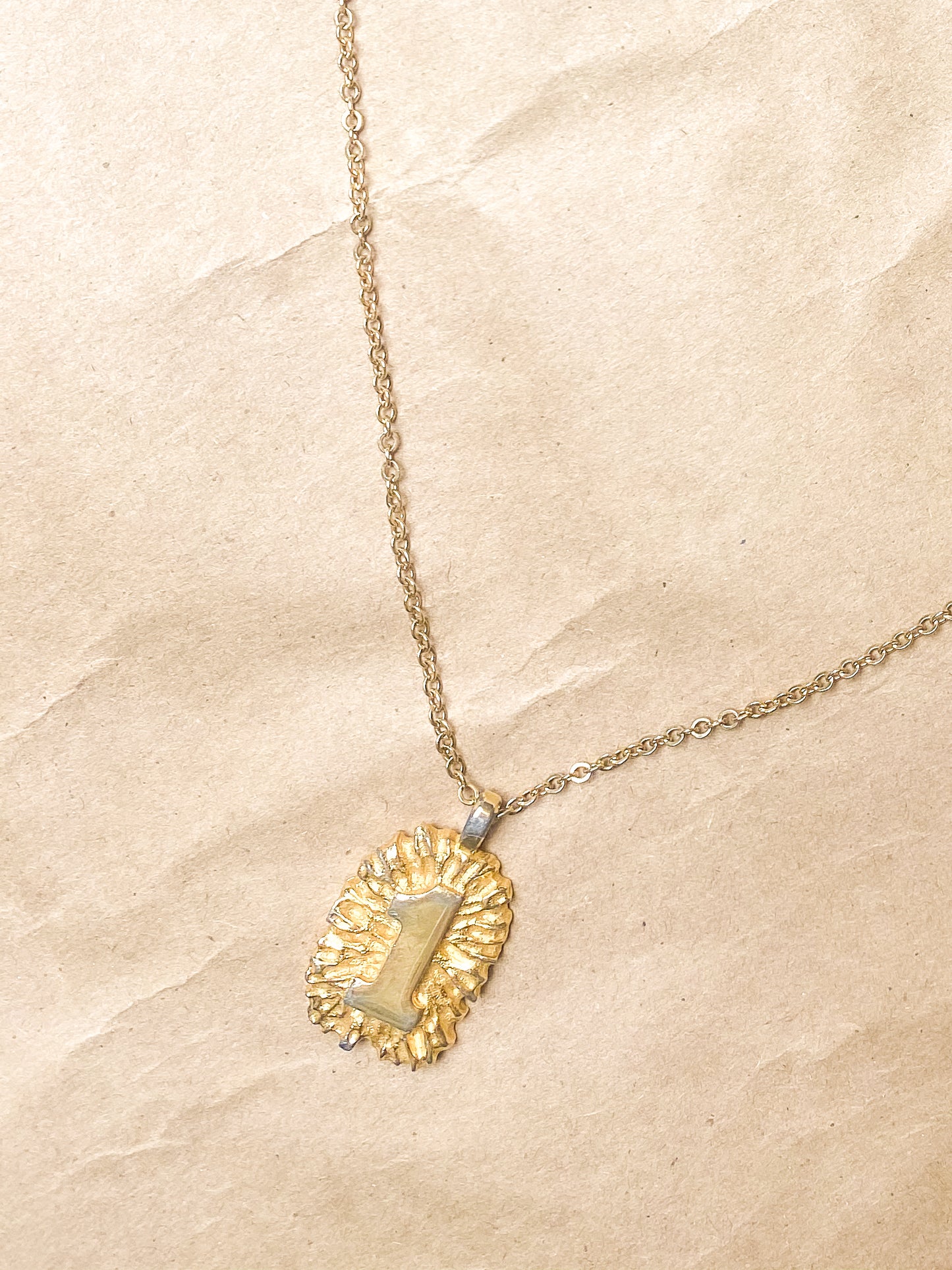 2000s Gold Plated #1 Necklace