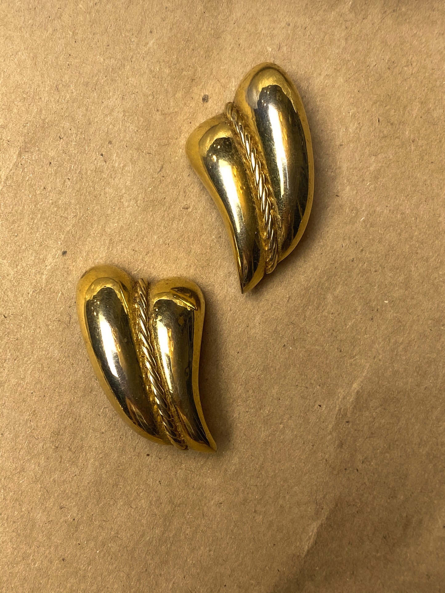 90s Gold Textured Earrings