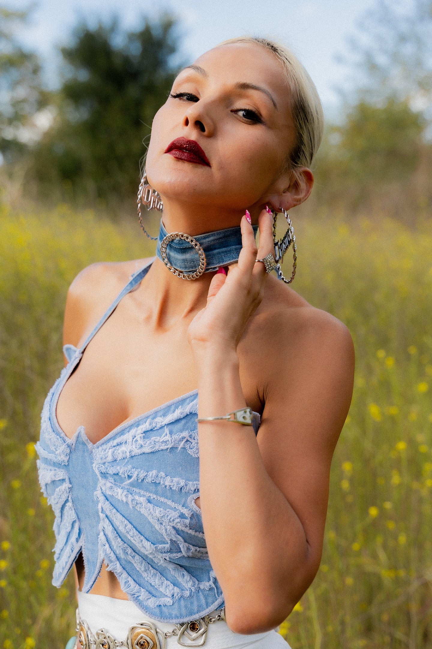 Upcycled Denim Choker
