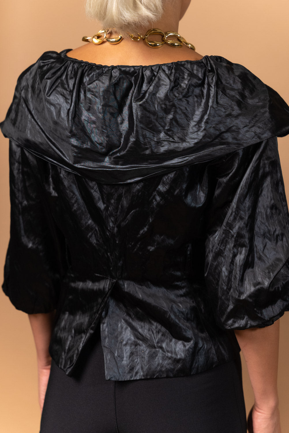 Vintage Black and Gold Blouse