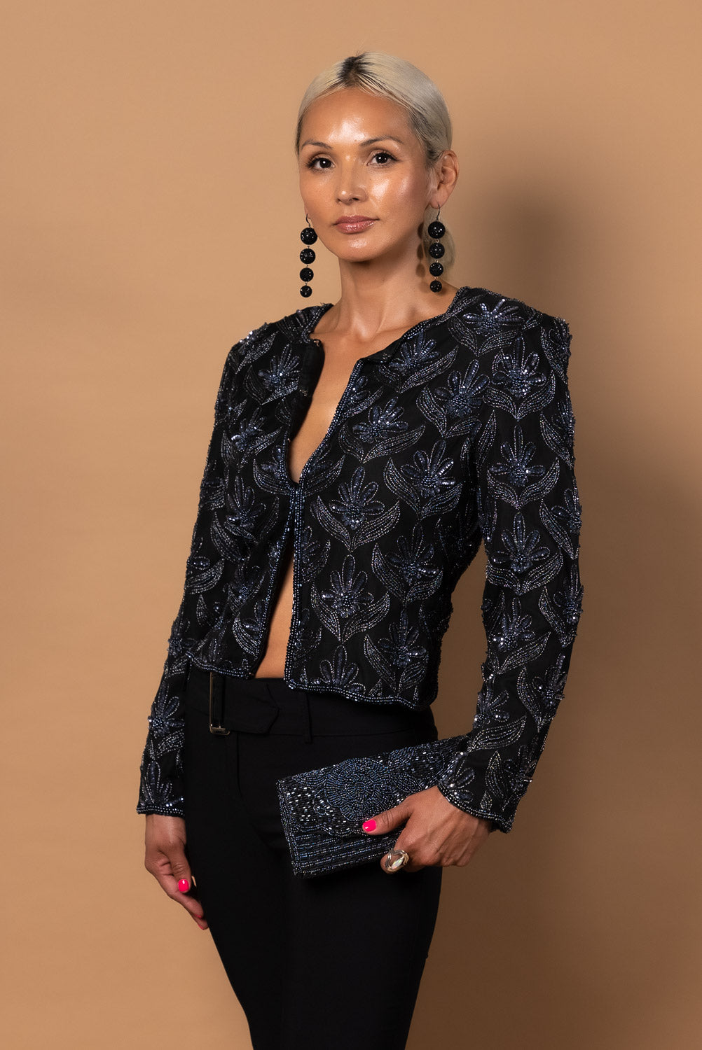 Vintage Silk Beaded Jacket