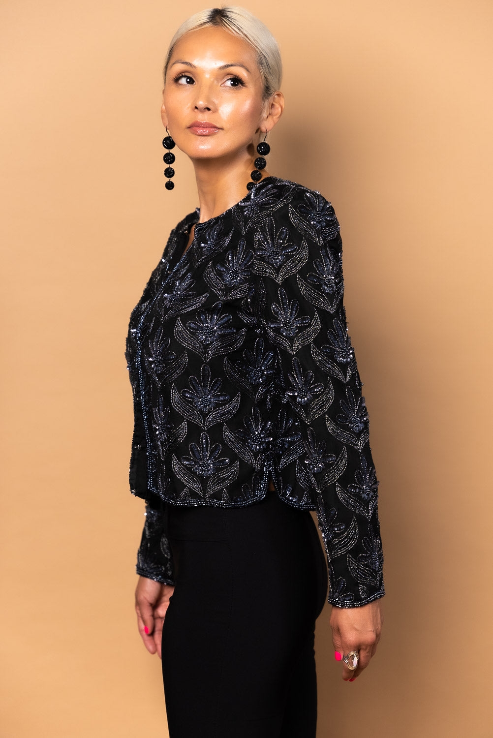 Vintage Silk Beaded Jacket