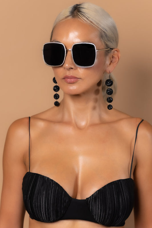 Black and Gold Frame Sunglasses