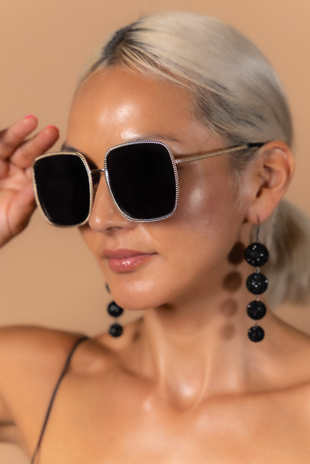 Black and Gold Frame Sunglasses