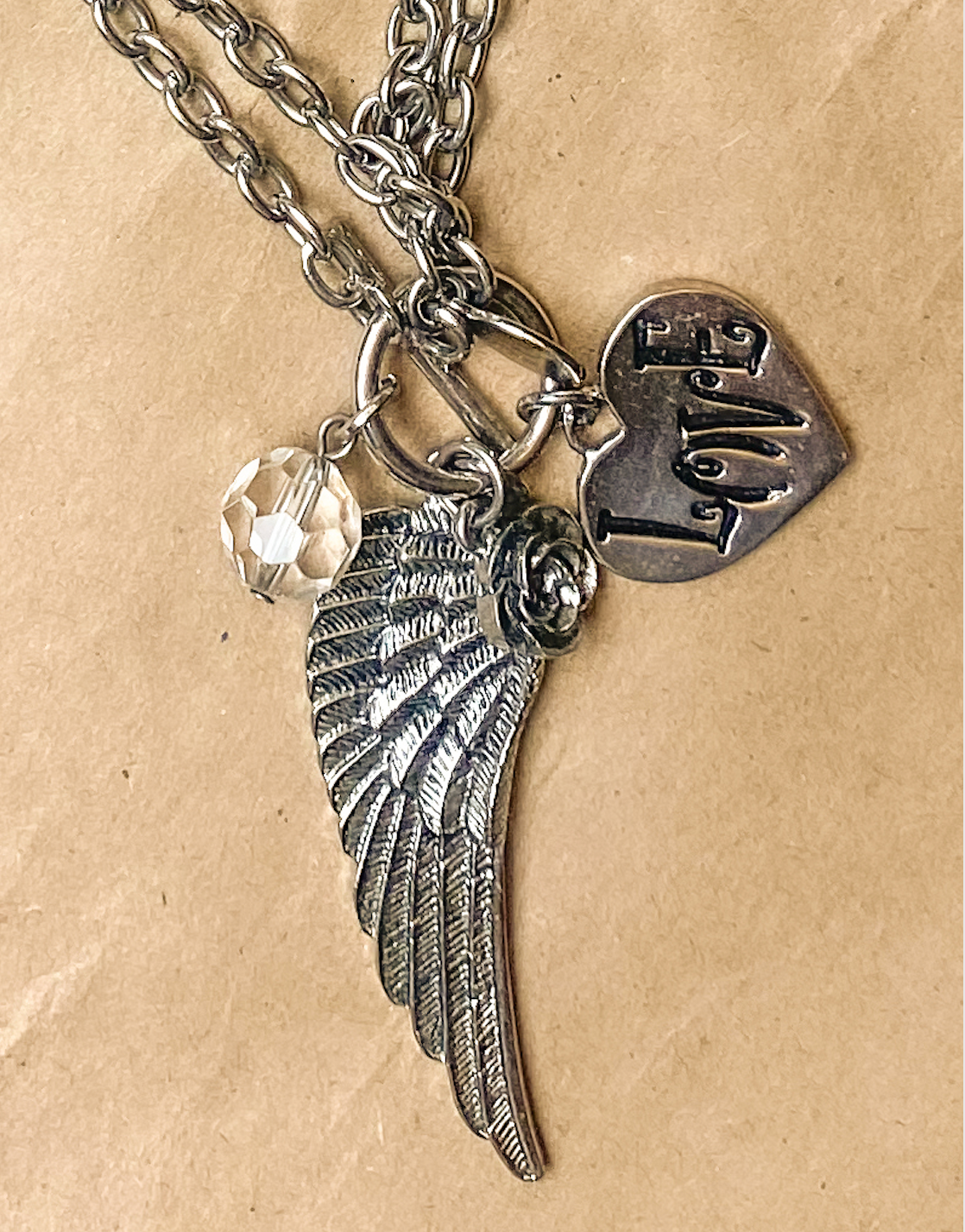 2000s Y2K Silver Charm Necklace