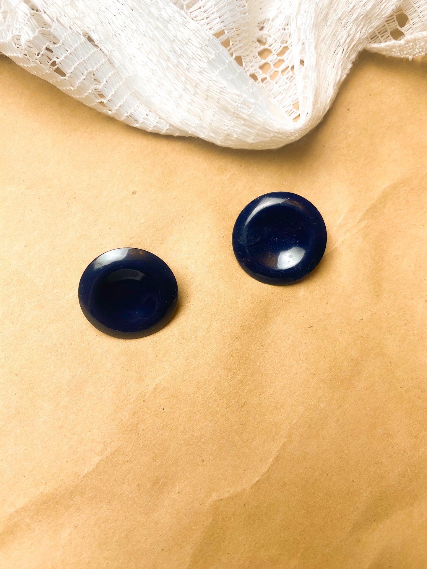 80s Navy Blue Clip On