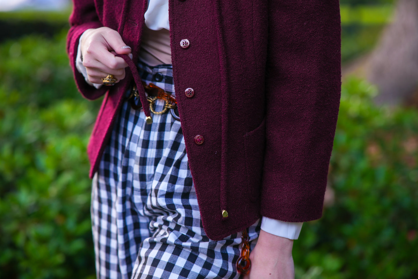 90s Plaid Black and White Shorts