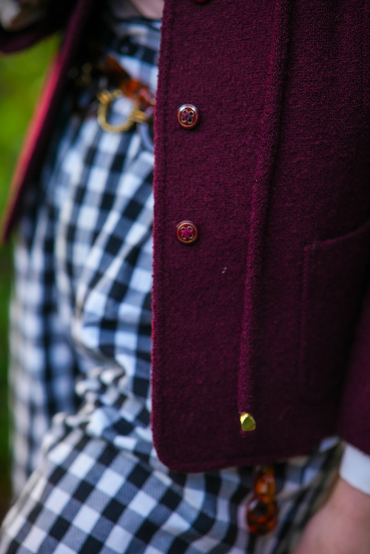 90s Plaid Black and White Shorts