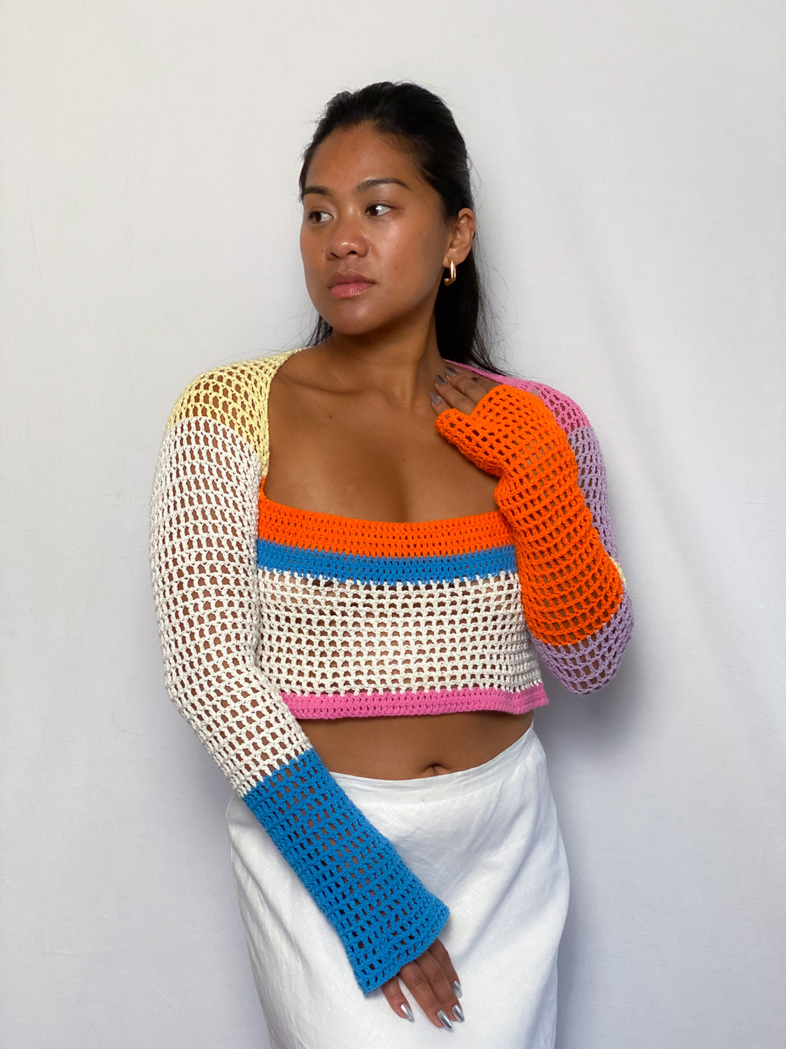 Multicolored Crochet Blouse