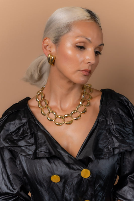 90s Gold Chain Link Necklace