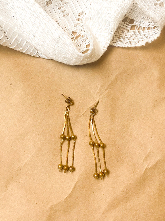 2000s Bronze Dainty Earrings