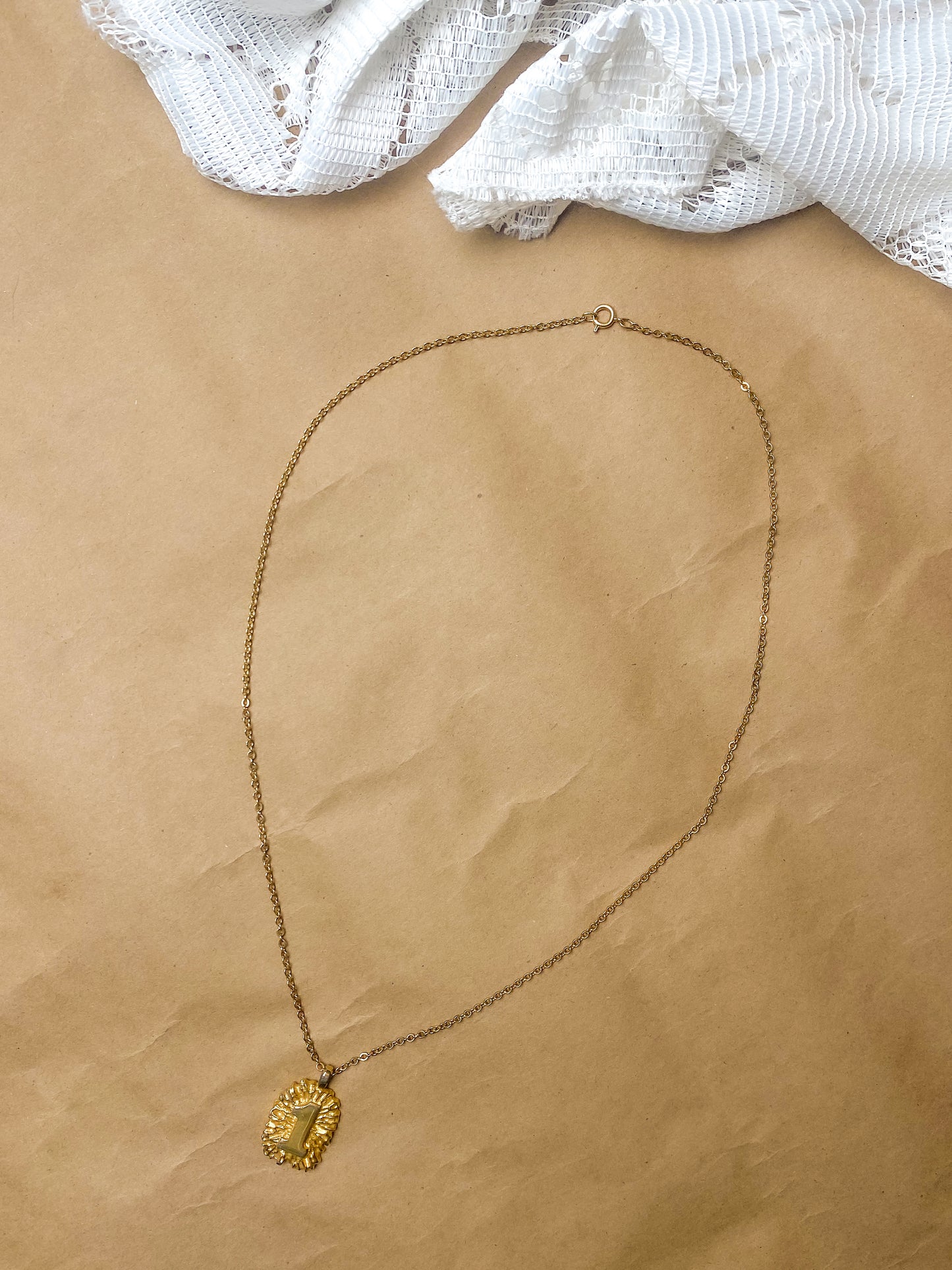 2000s Gold Plated #1 Necklace